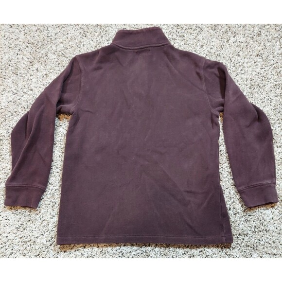 Polo Ralph Lauren Sweater Boys Youth Large 16/18 Brown Quarter Zip Pullover - Picture 4 of 6